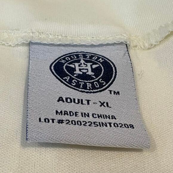 BDA SPORTS Houston Astros Unisex Jersey White Sz XL Baseball Game-day MLB - Picture 3 of 7